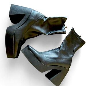 Black Platform Ankle Boots